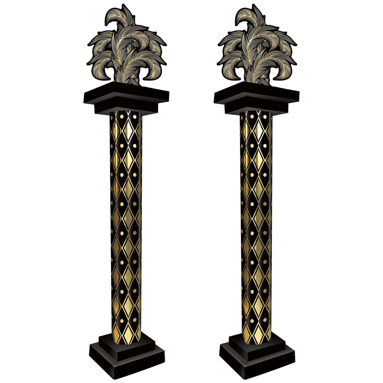 Masquerade 3-D Tall Column Props - Bulk 2 Pack