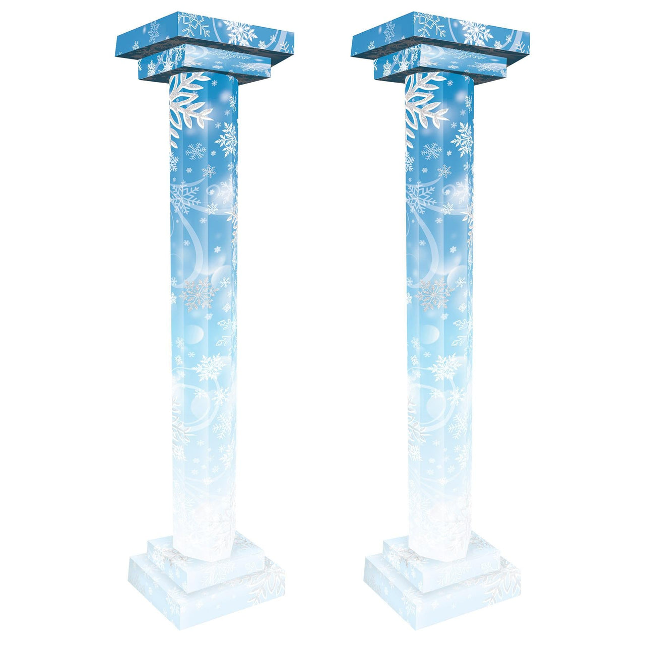 Winter Wonderland 3-D Tall Column Props - Bulk 2 Pack