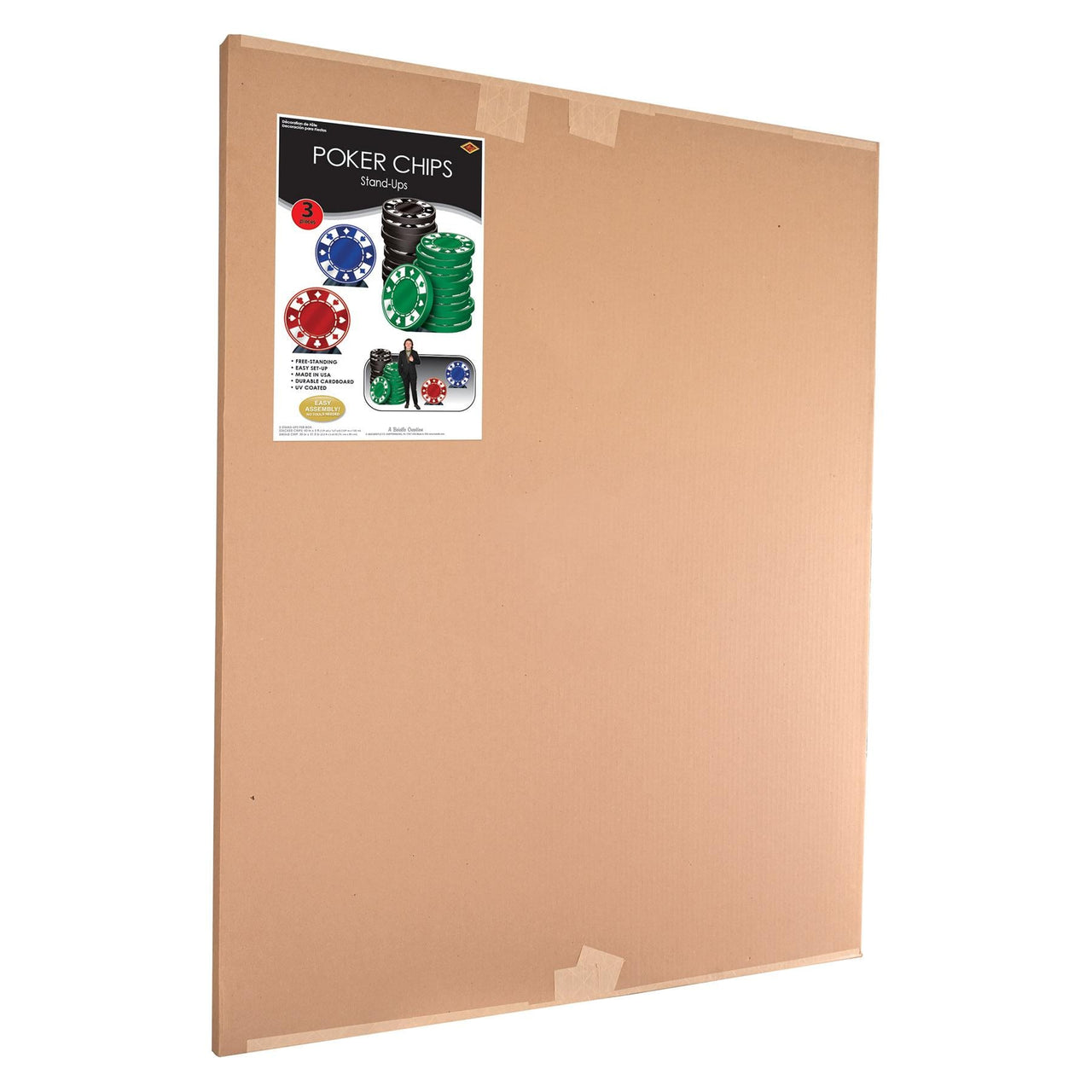 3 Pack Bulk Casino Poker Chips Stand-Up Decoration