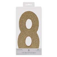 Beistle 3-D Glittered 8 Centerpiece gold - 8 inch x 49 inch - Birthday-Age Specific Centerpieces