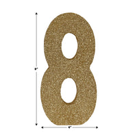Beistle 3-D Glittered 8 Centerpiece gold - 8 inch x 49 inch - Birthday-Age Specific Centerpieces