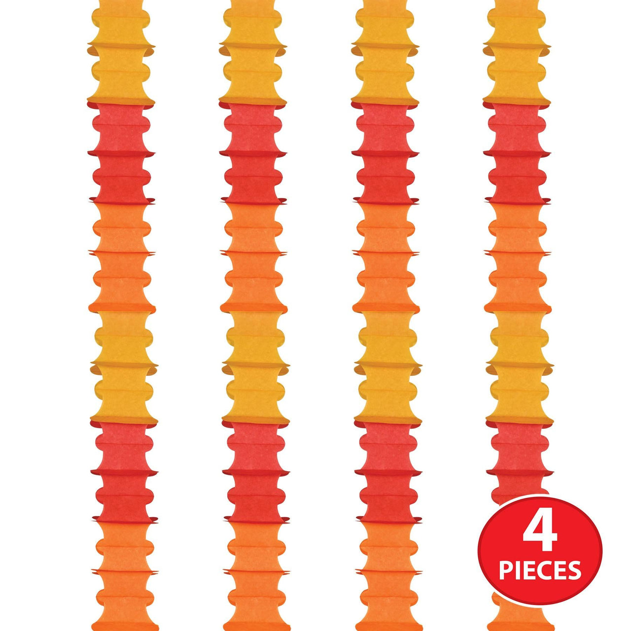 Beistle Ceiling Drops Golden-Yellow, Orange, Red - 4.5-inch x 14.5-feet Size - Thanksgiving/Fall Ceiling Decor