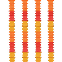 Ceiling Drops golden-yellow, orange, red - Bulk 48 Pack