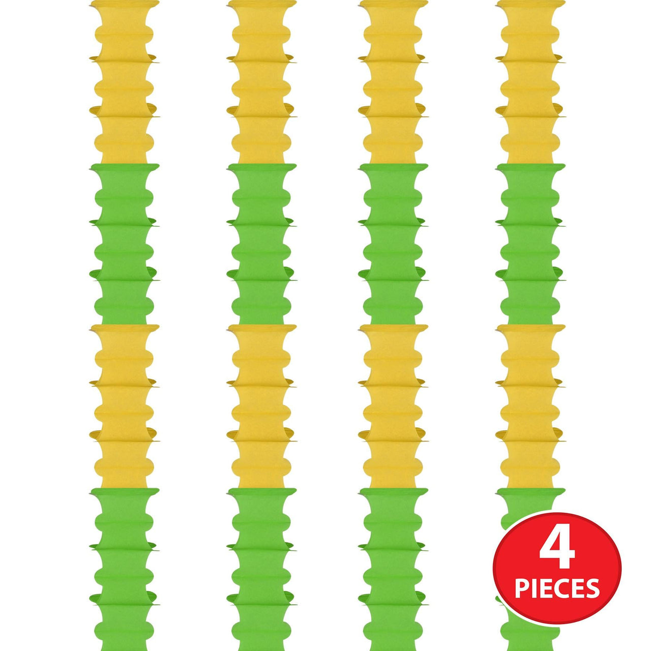 Beistle Ceiling Drops Light Green & Canary - 4.5-inch x 14.5-feet Size - Spring/Summer Ceiling Decor