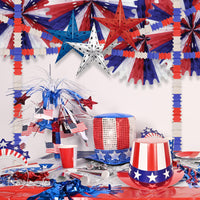 Beistle Ceiling Drops Red, White, Blue - 4.5-inch x 14.5-feet Size - Patriotic Ceiling Decor