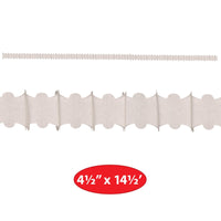 Beistle Ceiling Drops White - 4.5-inch x 14.5-feet Size - General Occasion Ceiling Decor