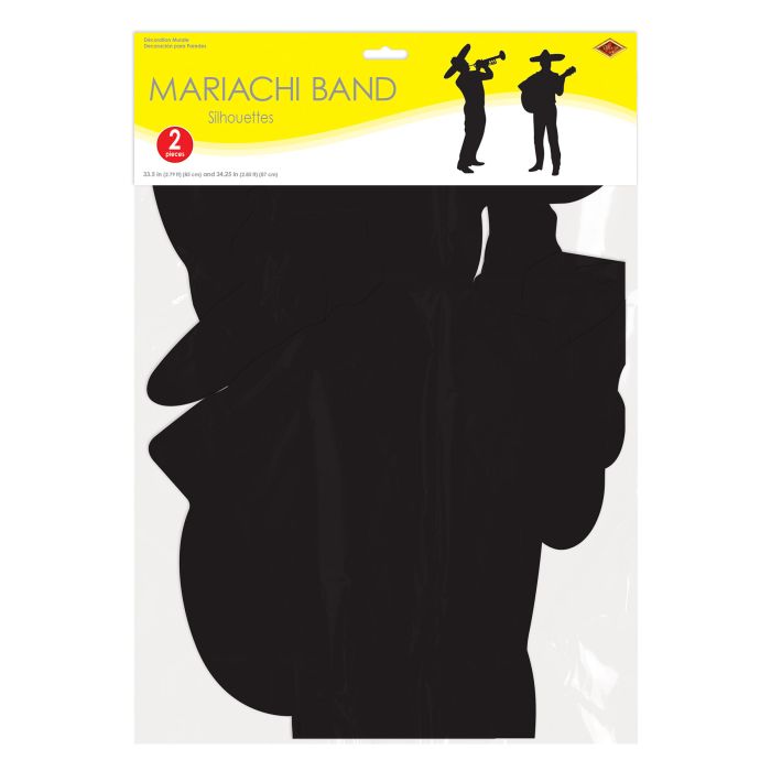 24 Pack Bulk Mariachi Band Silhouette Decorations