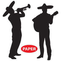 24 Pack Bulk Mariachi Band Silhouette Decorations