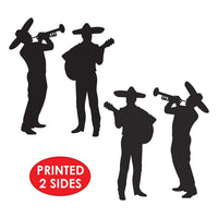24 Pack Bulk Mariachi Band Silhouette Decorations