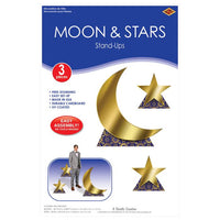 Ramadan Moon & Stars Stand-Ups (3 per package)
