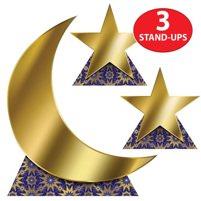 12 Pack Bulk Ramadan Moon/Stars Stand-Ups