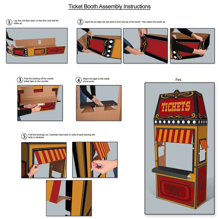 3-D Ticket Booth Prop (1 per package)