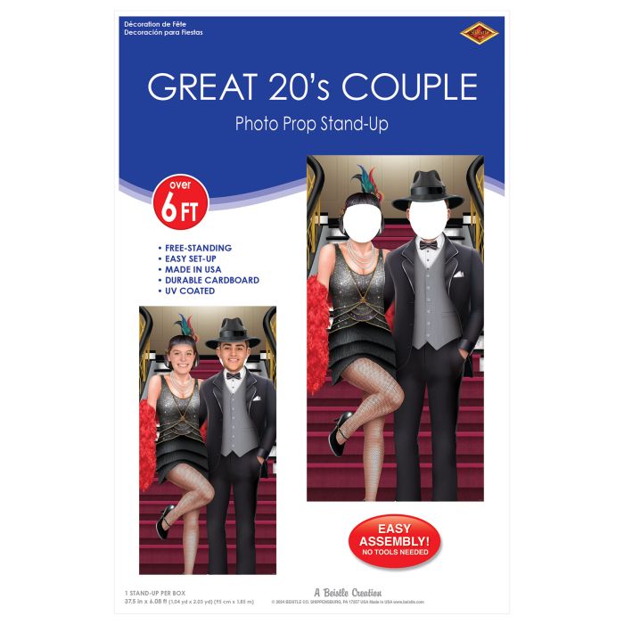 Roaring 20's Couple Photo Prop Stand-Up