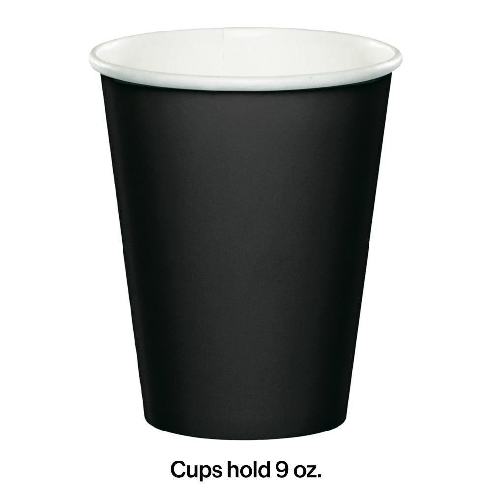 Black Velvet Hot/Cold Paper Cups 9 Oz., 8 ct Party Decoration