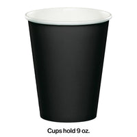 Black Velvet Hot/Cold Paper Cups 9 Oz., 8 ct Party Decoration