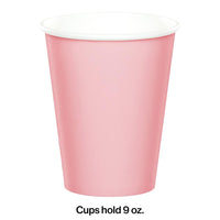 96ct Bulk Value Friendly Classic Pink 9 oz Hot & Cold Cups