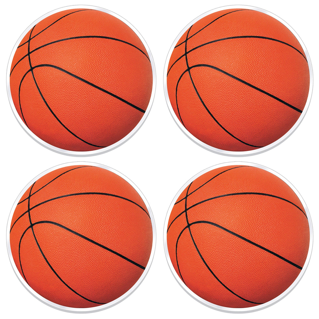 Plastic Basketball Placemats - Bulk 48 Pack