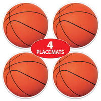 48 Pack Bulk Plastic Basketball Placemats