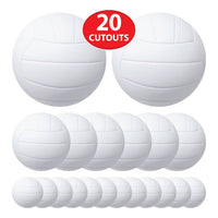 240 Pack Bulk Volleyball Cutout Decorations