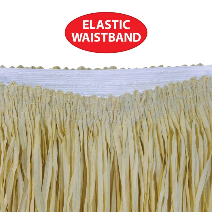 12 Pack Bulk Natural Colored King Size Hula Skirt