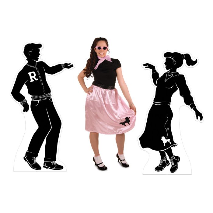8 Pack Bulk 50's Dancing Silhouette Stand-Ups