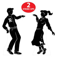 8 Pack Bulk 50's Dancing Silhouette Stand-Ups