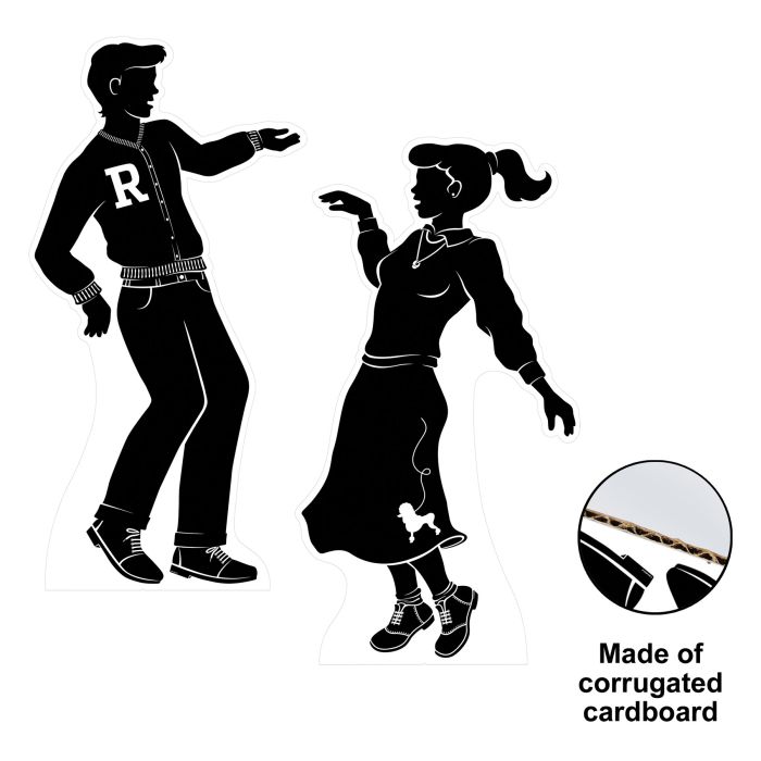 50's Dancing Silhouette Stand-Ups (2 per package)