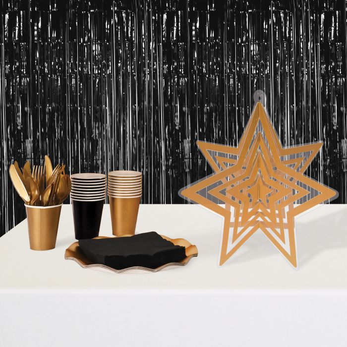 12 Pack Beistle Gold 3-D Plastic Star Centerpiece