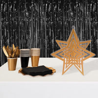 12 Pack Beistle Gold 3-D Plastic Star Centerpiece