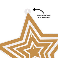 12 Pack Beistle Gold 3-D Plastic Star Centerpiece