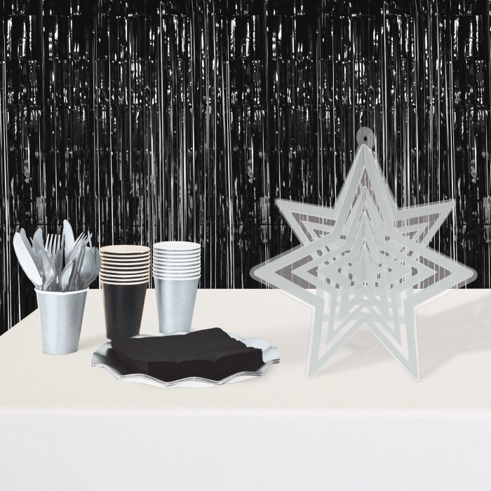 12 Pack Beistle Silver 3-D Plastic Star Centerpiece