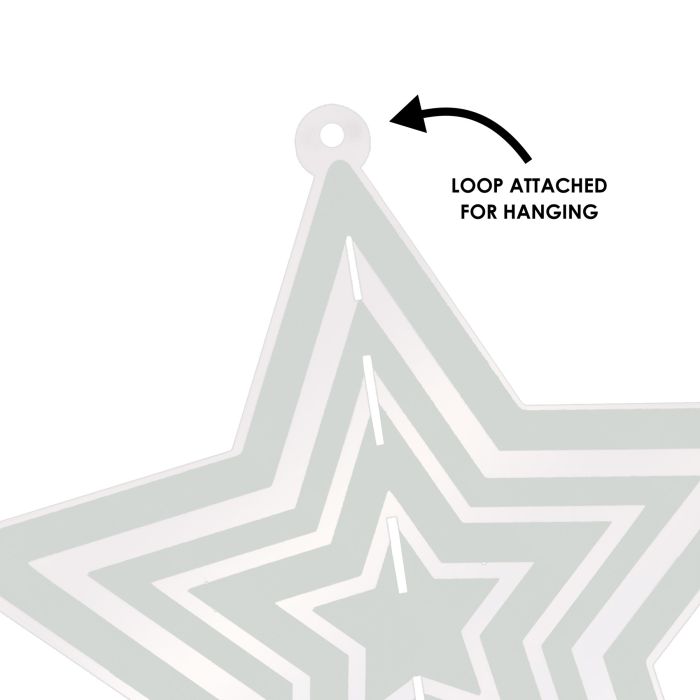 12 Pack Beistle Silver 3-D Plastic Star Centerpiece