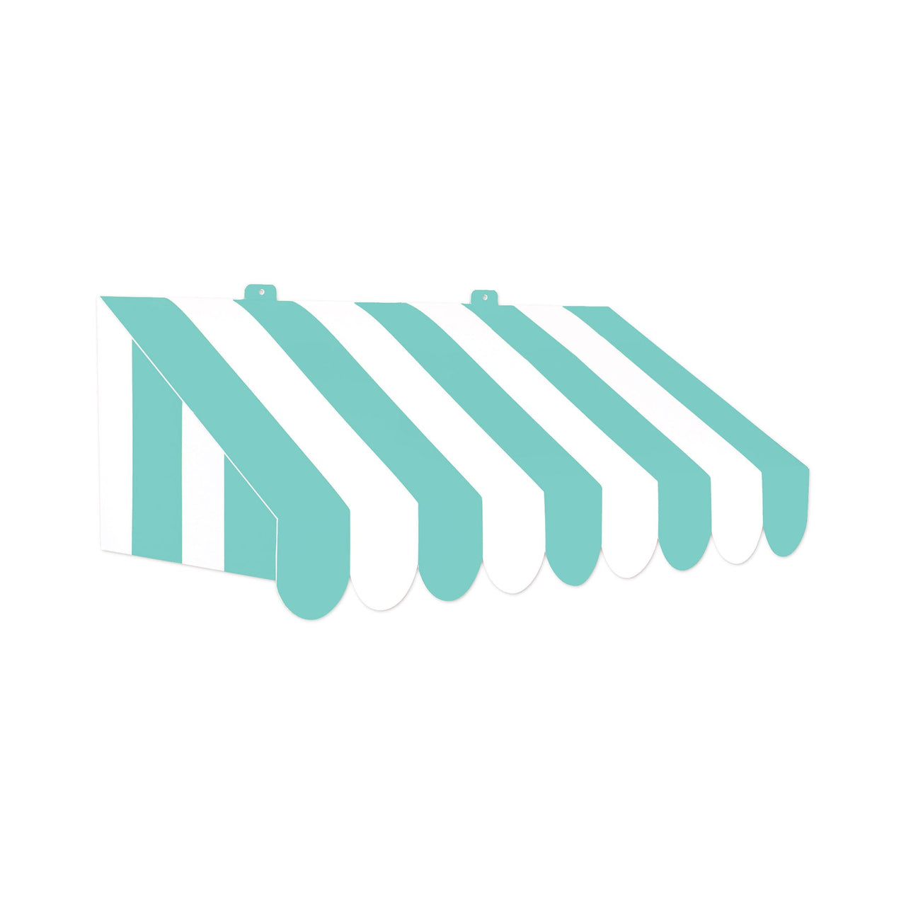 3-D Teal/White Awning Wall Decoration - Bulk 6 Pack