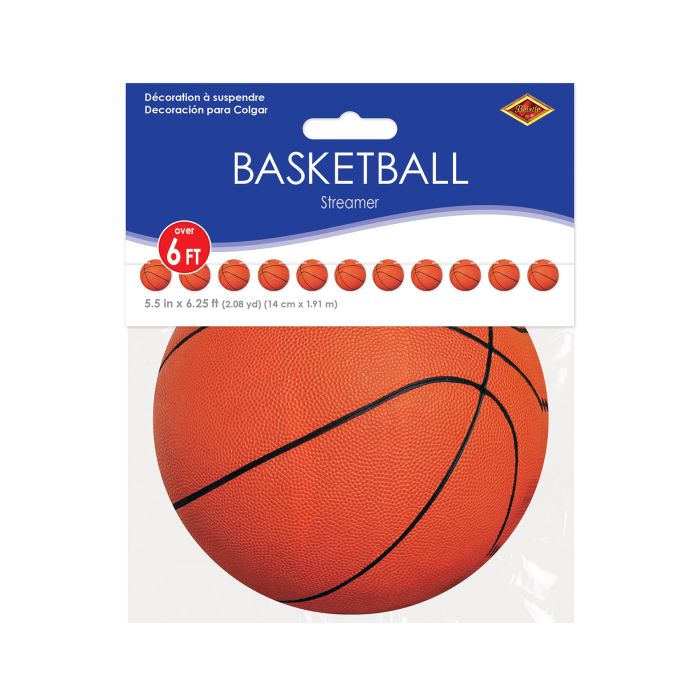 12 Pack Bulk Basketball Streamer