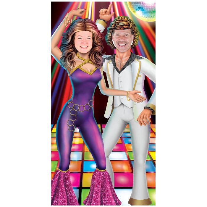 4 Pack Bulk Disco Couple Photo Prop Stand-Up