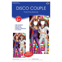 4 Pack Bulk Disco Couple Photo Prop Stand-Up