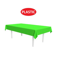 12 Pack Bulk Neon Lime Plastic Rectangular Tablecover