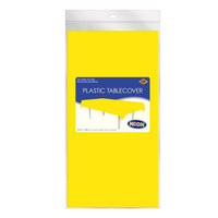 12 Pack Bulk Yellow Plastic Rectangular Tablecover