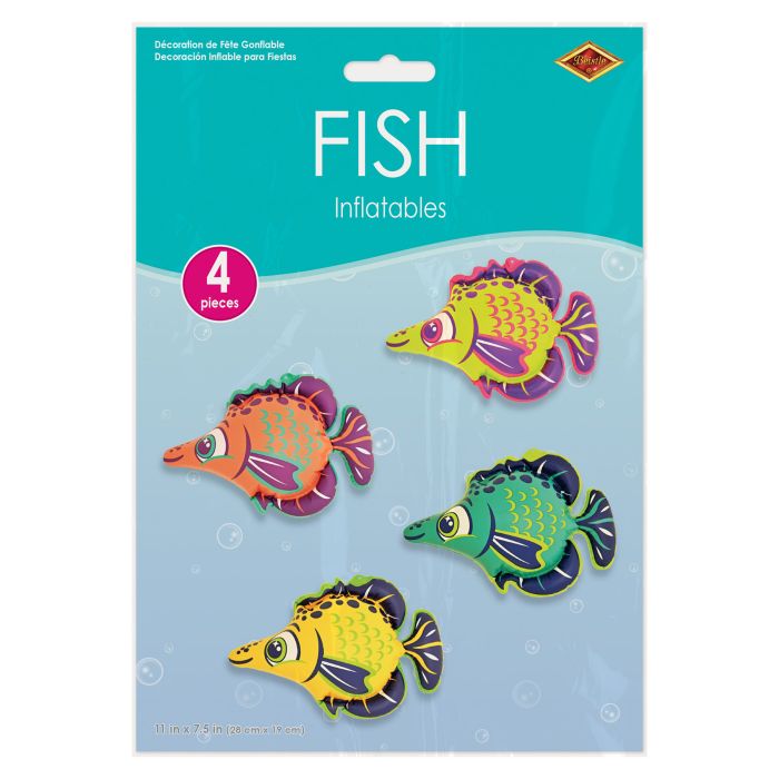 24 Pack Bulk Inflatable Fish