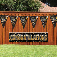12 Pack Bulk Graduation Oversized Pennant Banner