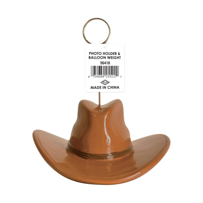 6 Pack Bulk Cowboy Hat Photo/Balloon Holder
