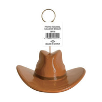 6 Pack Bulk Cowboy Hat Photo/Balloon Holder