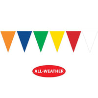 12 Pack Bulk Multi-Color Oversized Pennant Banner