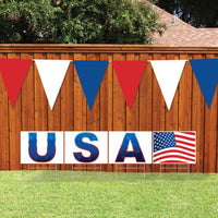 12 Pack Bulk Red, White/Blue Oversized Pennant Banner