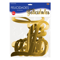 12 Pack Bulk Foil Felicidades Streamer