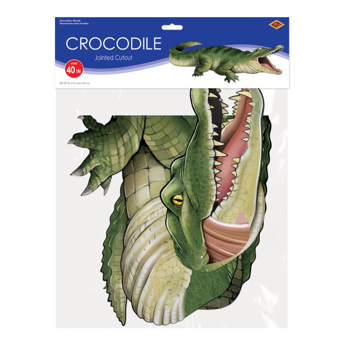 12 Pack Bulk Jointed Crocodile Wall Decoration