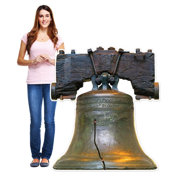 4 Pack Bulk Liberty Bell Stand-Up Decoration
