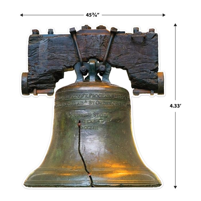 4 Pack Bulk Liberty Bell Stand-Up Decoration