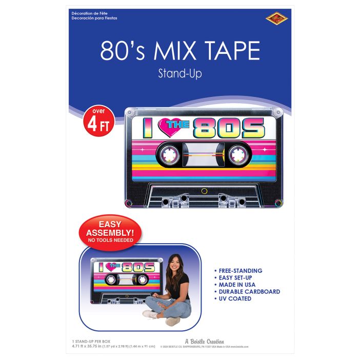 4 Pack Bulk 80's Cassette Stand-Up