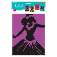 48 Piece Bulk Luau Silhouette Decorations